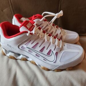 Nike White and Red Sneakers